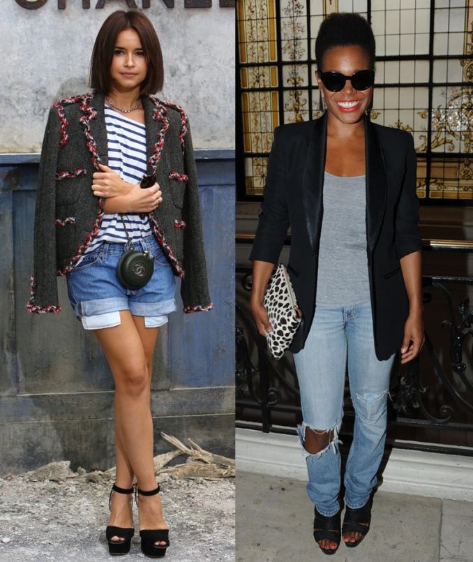 Mados redaktorė Miroslava Duma, dainininkė China Moses