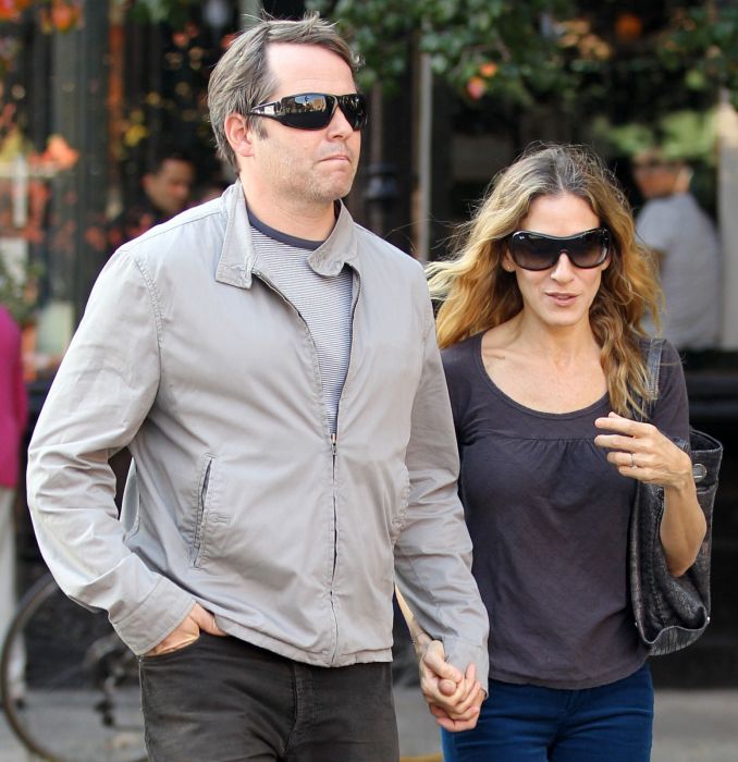 Aktorė Sarah Jessica Parker su vyru Matthew Brodericku