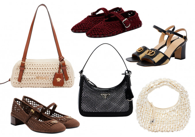 Rankinės, „Versace“, „Prada“, „Staud“, bateliai, „Prada“, „Alaia“, „Valentino Garavani“