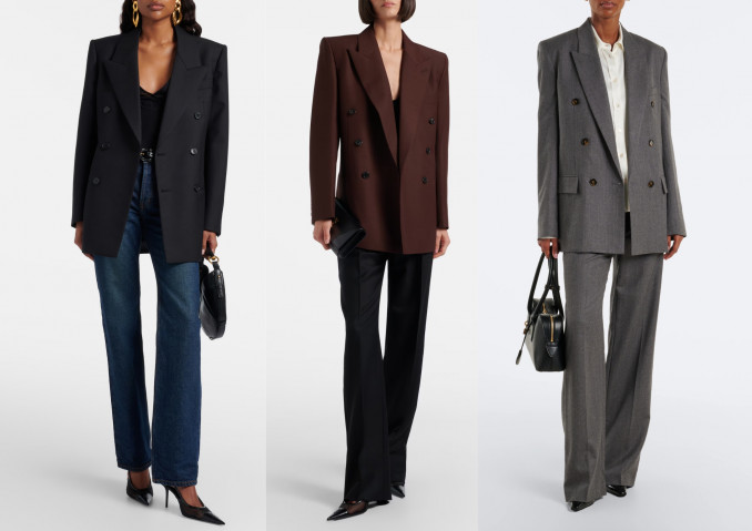 Klasikiniai švarkai: „Saint Laurent“ (1,2), „Stella McCartney“