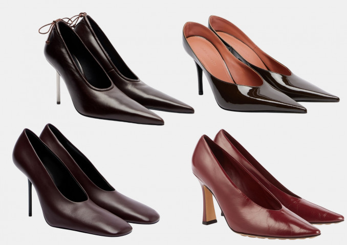 Aukštakulniai: „Victoria Beckham“, „Acne Studios“, „Amina Muaddi“, „Bottega Veneta“