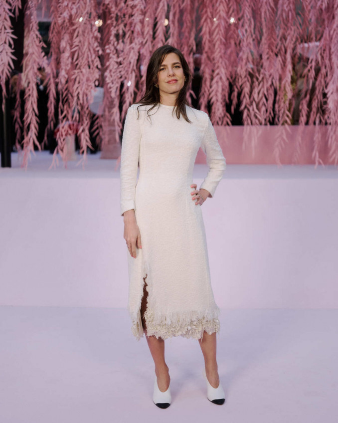 Monako kunigaikštystės karališkosios šeimos narė Charlotte Casiraghi, „Chanel“ 2026 m. pavasario-vasaros aukštosios mados šou