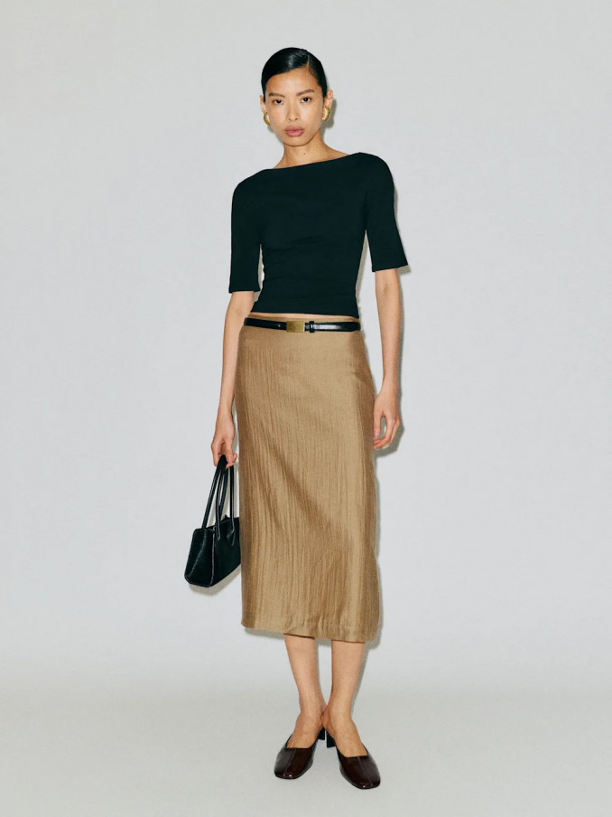 Reformation Helen Low Waist Midi Skirt