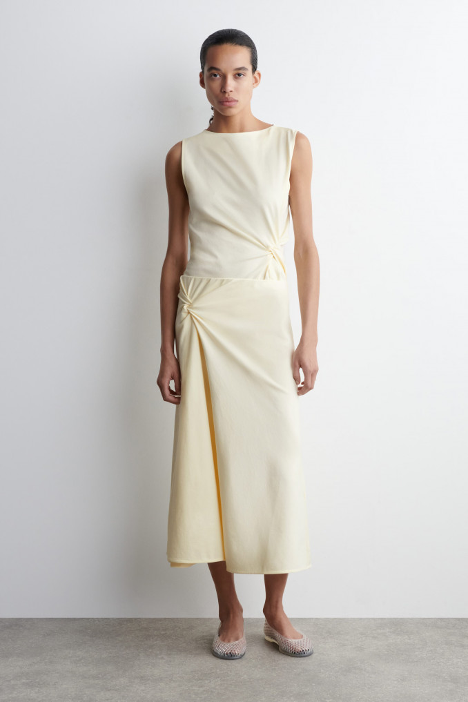 Cos Twist-detail midi skirt