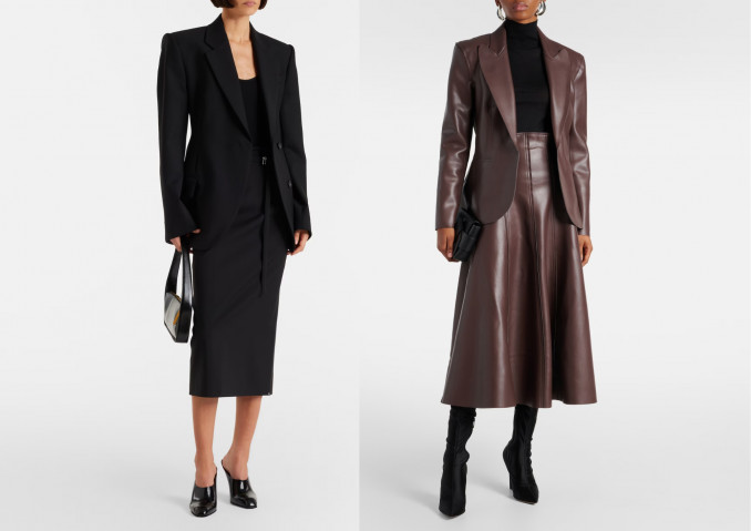 Midi ilgio sijonai: „Sportmax“, „Norma Kamali“