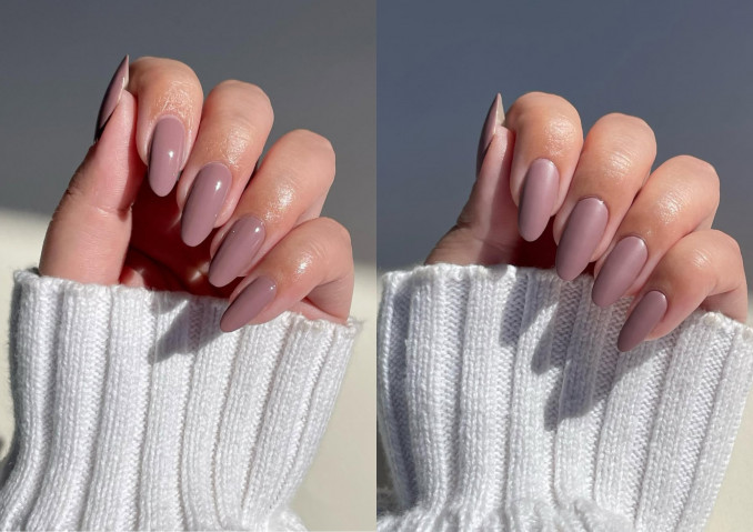 „Mauve“ spalvos nagų lakas