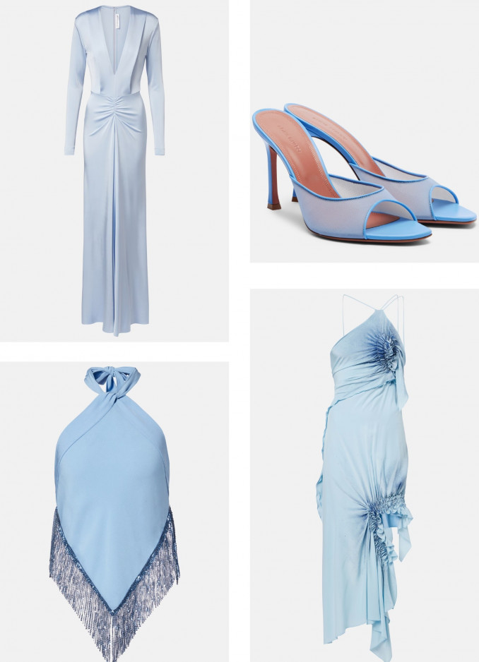 Suknelės, „Victoria Beckham“, palaidinė, „Rabanne“, basutės, „Amina Muaddi“