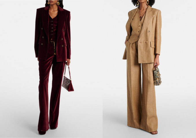 Trijų dalių kostiumai: „Etro“, „Max Mara“